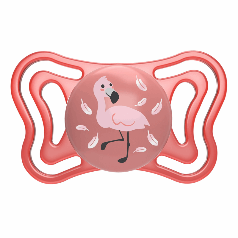 Chicco Smoczek uspokajający silikonowy PhysioForma Light różowy 6-16 m, 2 szt.