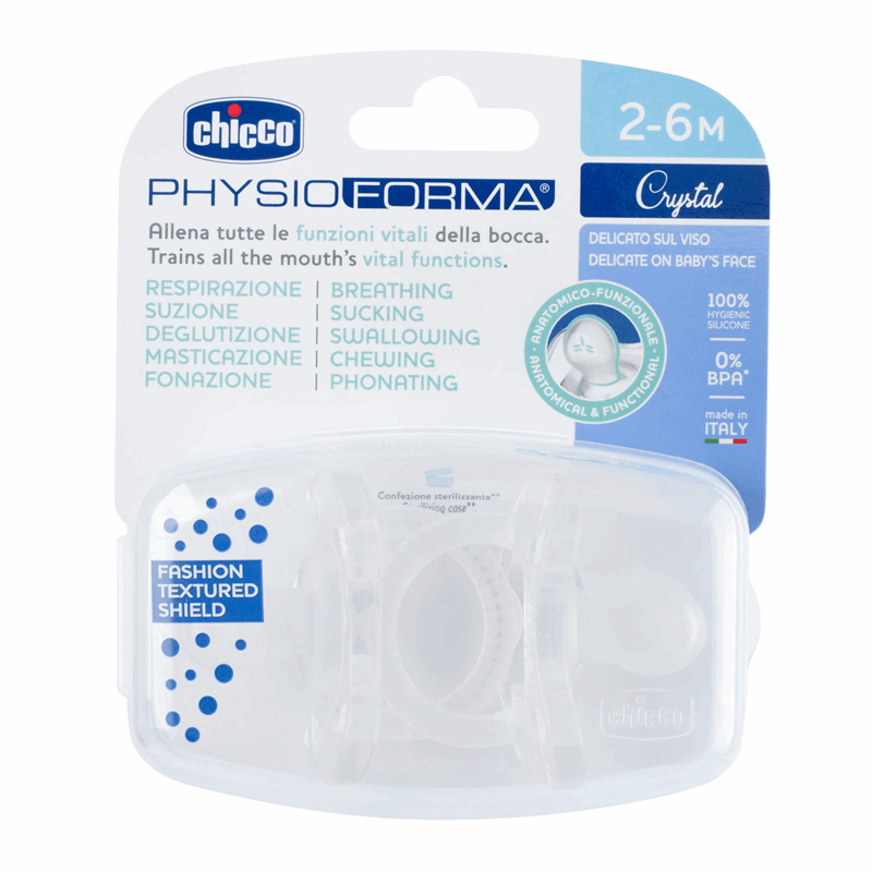 Chicco Smoczek uspokajający silikonowy PhysioForma Soft neutral 2-6 m, 2 szt.