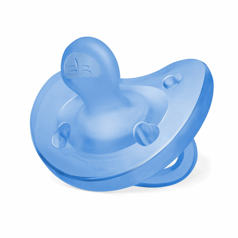 Chicco Smoczek uspokajający silikonowy PhysioForma Soft niebieski 6-16 m, 1 szt.