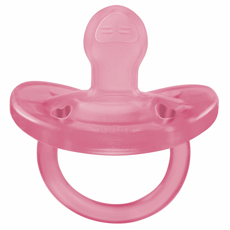 Chicco Smoczek uspokajający silikonowy PhysioForma Soft różowy 16-36 m, 1 szt.