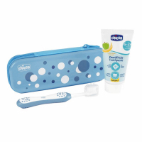 Chicco Zawsze z uśmiechem Zestaw Indigo 6m+ (pasta do zębów + szczoteczka + etui), 1 szt.