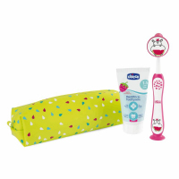 Chicco Zestaw podróżny 3-6 lat (pasta do zębów + szczoteczka Hippo + etui), 1 szt.