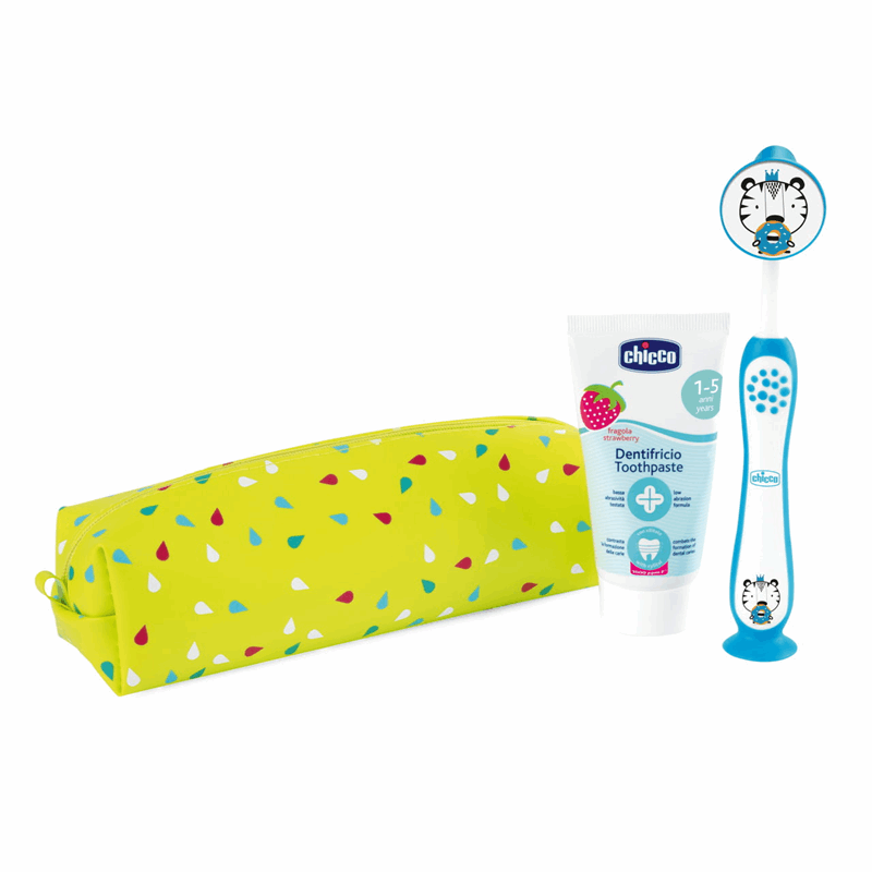 Chicco Zestaw podróżny 3-6 lat (pasta do zębów + szczoteczka Tiger + etui), 1 szt.