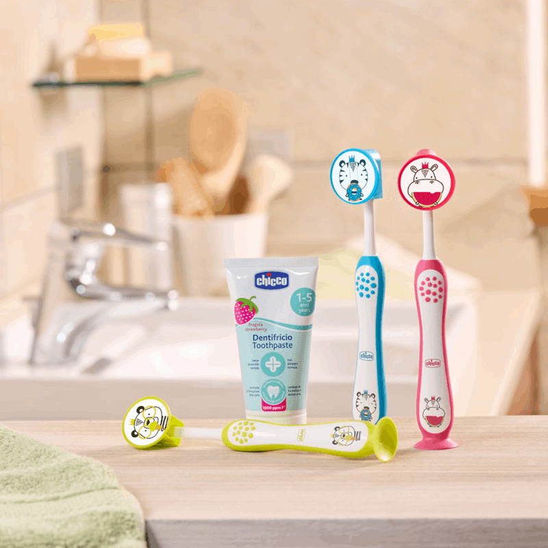 Chicco Zestaw Szczoteczek do zębów Tygrys-Panda (3-6 lat), 2 szt.