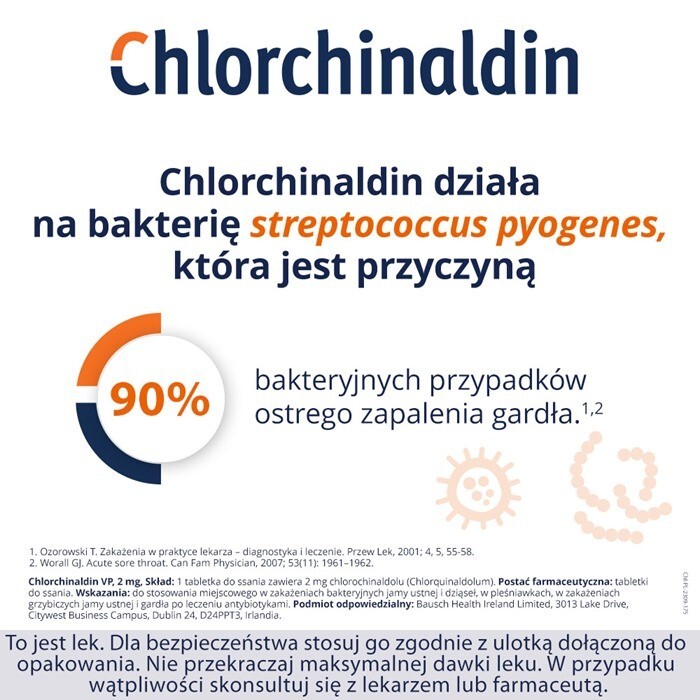 Chlorchinaldin VP 2 mg tabletki do ssania, 40 szt.