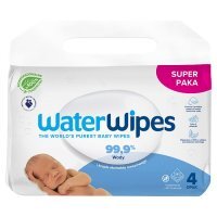 WaterWipes Bio chusteczki nawilżane wodne od urodzenia, 4 x 60 szt.