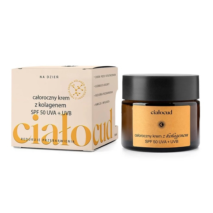 Ciałocud Całoroczny krem z kolagenem SPF 50 UVA + UVB, 50 ml