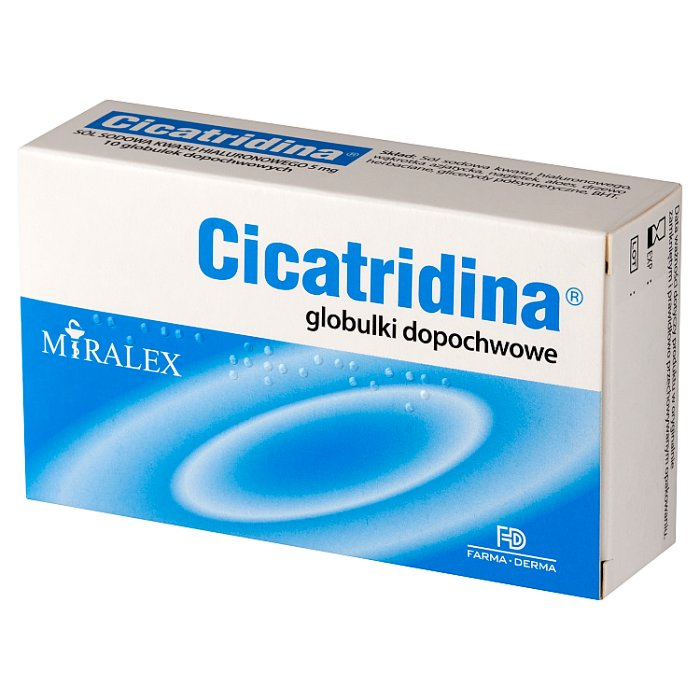 Cicatridina globulki dopochwowe 10 szt.