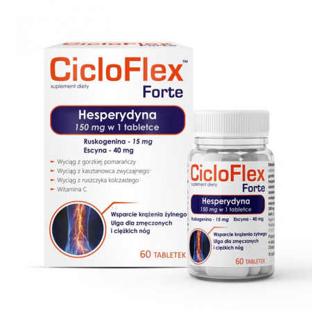 Cicloflex Forte tabletki na krążenie żylne i zmęczone nogi, 60 sztuk