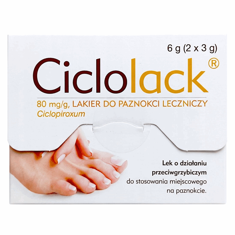 Ciclolack 80 mg/g lakier do paznokci leczniczy, 2 op. po 3 g