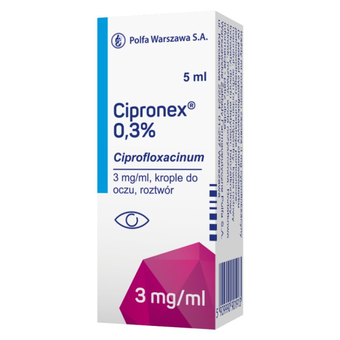 Cipronex 0,3% krople oczne 5 ml