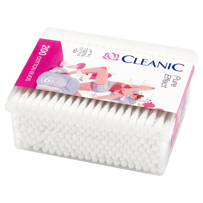 CLEANIC Pure Effect Patyczki Higieniczne (pudełko) 200 sztuk