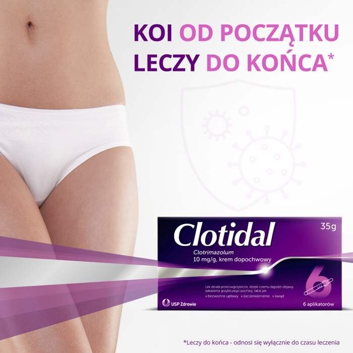 Clotidal krem dopochwowy 35 g + 6 aplikatorów