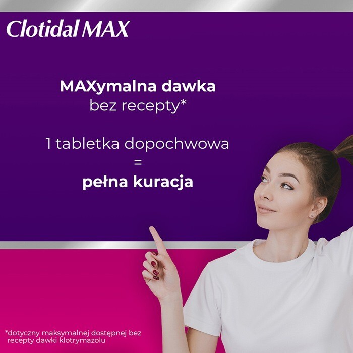 Clotidal Max 500 mg tabletka dopochwowa, 1 szt.