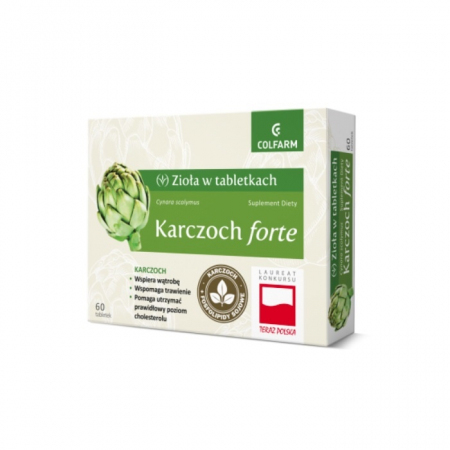 Colfarm Karczoch Forte tabletki na cholesterol i trawienie, 60 szt.