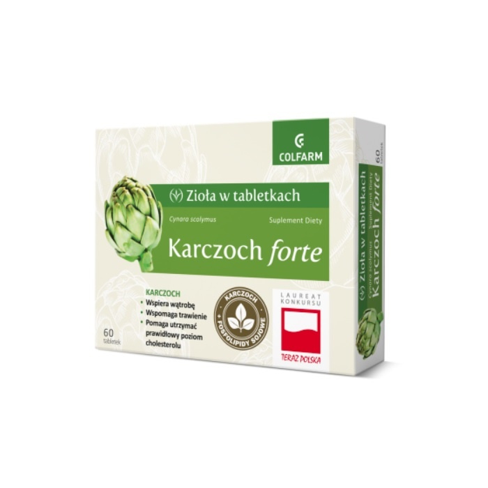 Colfarm Karczoch Forte tabletki na cholesterol i trawienie, 60 szt.