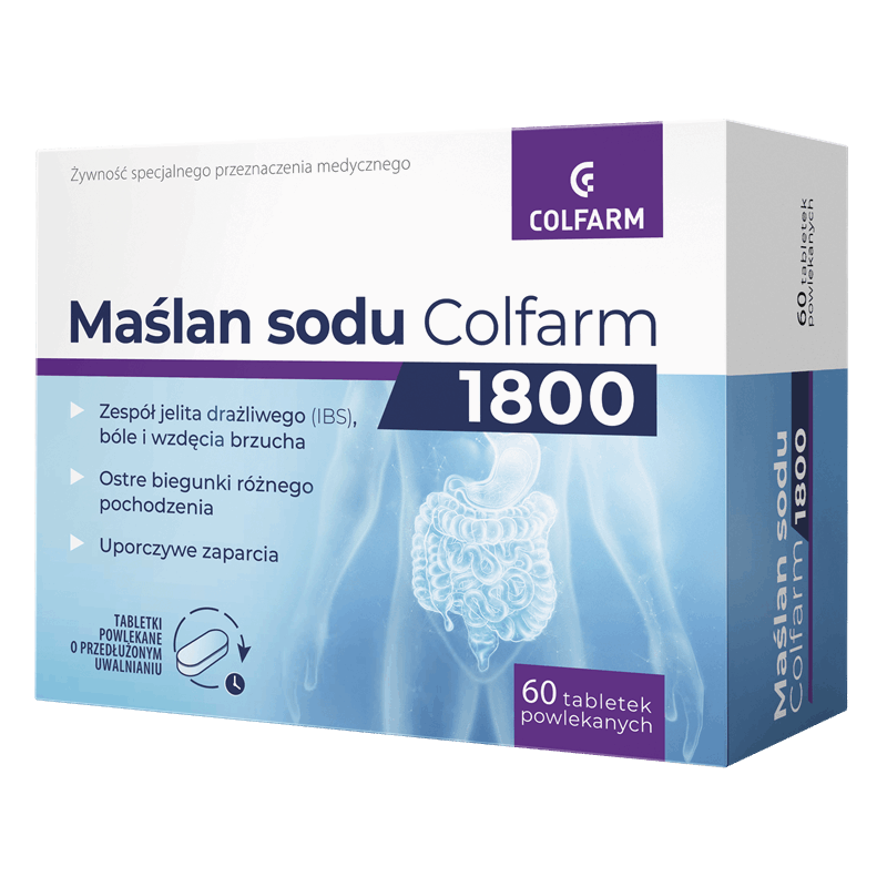 Colfarm Maślan sodu 1800 tabletki powlekane, 60 szt.