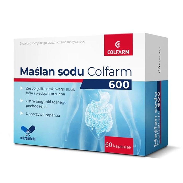 Colfarm Maślan sodu 600 mg kapsułki, 60 szt.