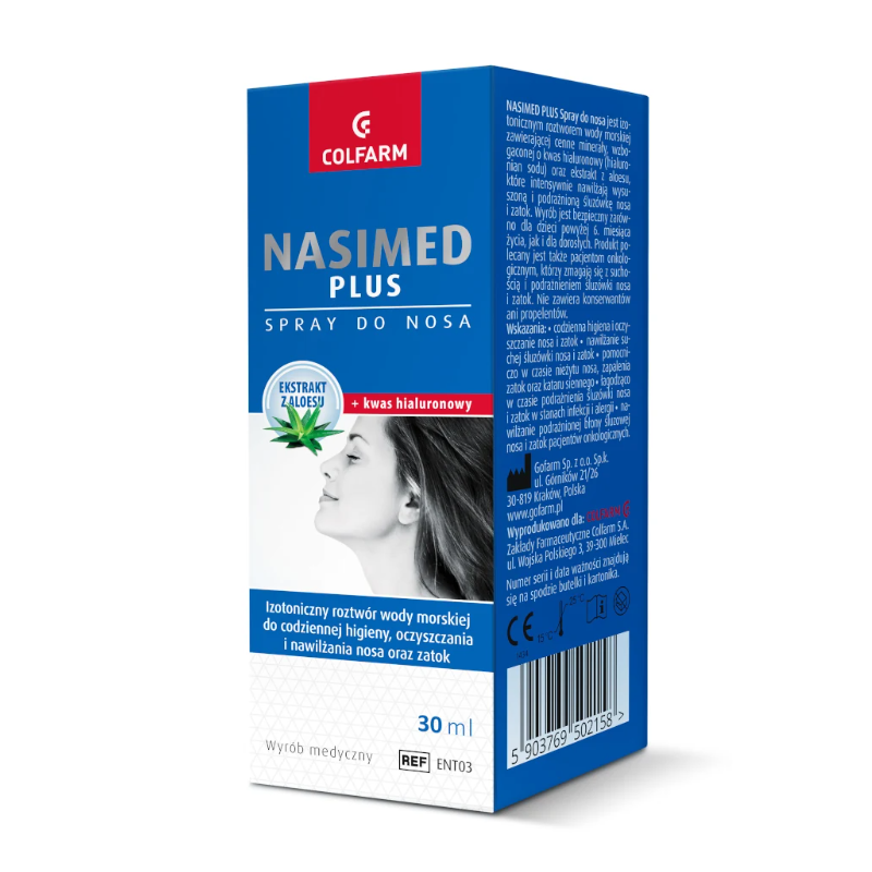 Colfarm Nasimed Plus spray do nosa, 30 ml
