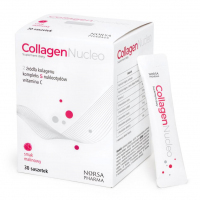 Collagen Nucleo saszetki z proszkiem o smaku malinowym, 30 szt.