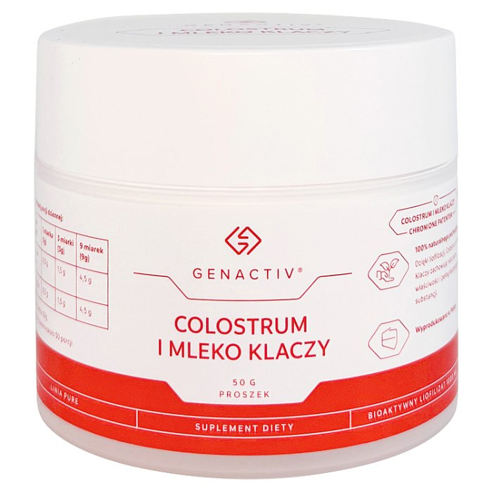 Genactiv Colostrum i mleko klaczy proszek, 50 g