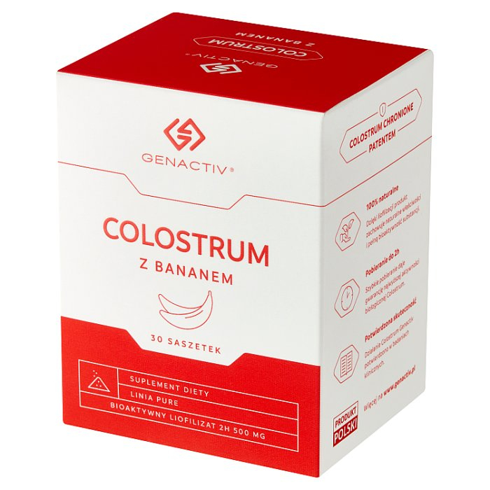 COLOSTRUM Z BANANEM GENACTIV, 30 saszetek