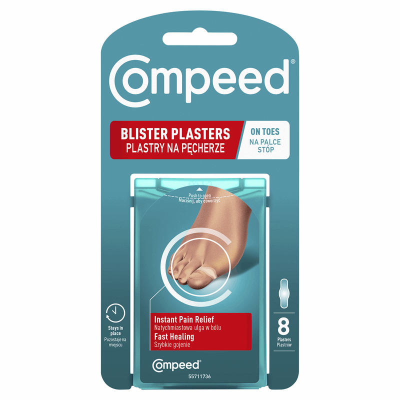 Compeed Plastry na pęcherze na palcach stóp, 8 szt.