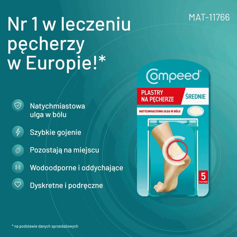 Compeed Plastry na pęcherze średnie, 5 szt.