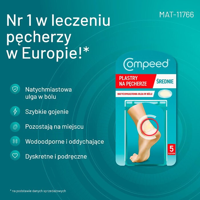COMPEED Plastry na pęcherze średnie 5 szt.