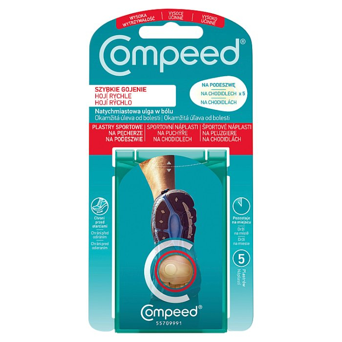 COMPEED Plastry sportowe na pęcherze na podeszwę 5 szt.