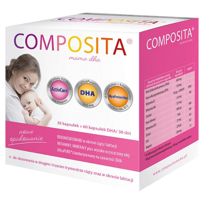 Composita Mama DHA kapsułki dla kobiet w ciąży, 90 szt.