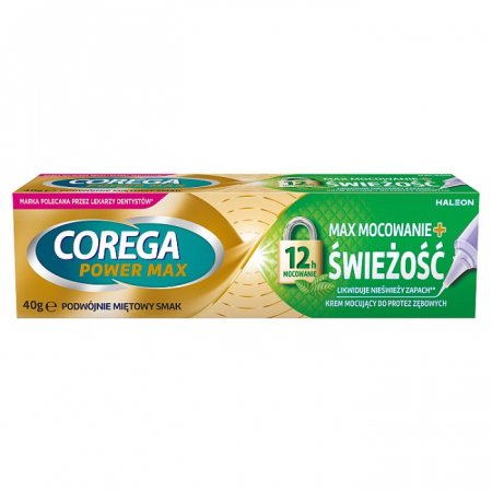 Corega Max Mocowanie + Świeżość krem mocujący do protez, 40 g
