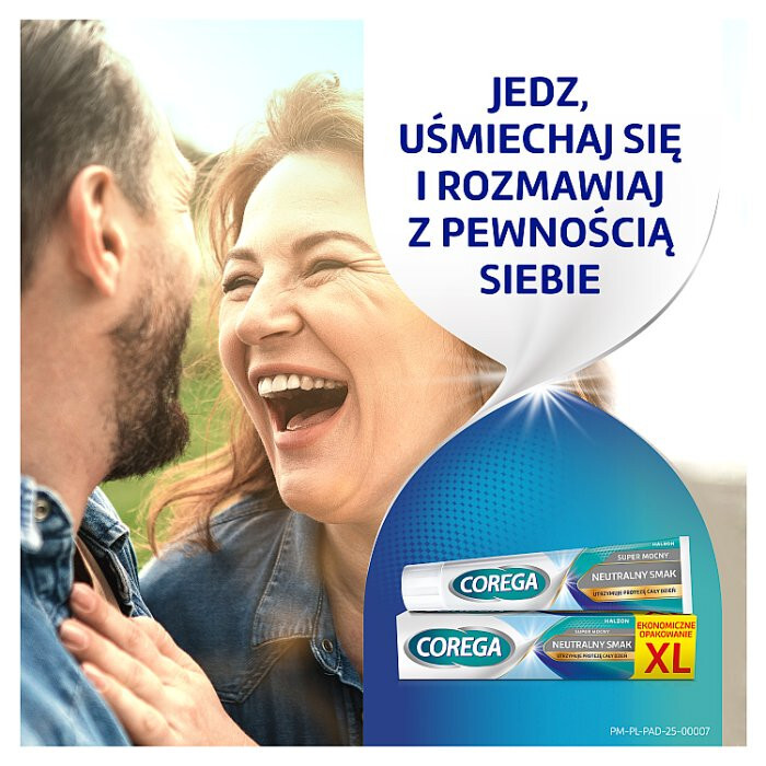 Corega Super Mocny Neutralny Smak krem mocujący do protez zębowych, 70 g