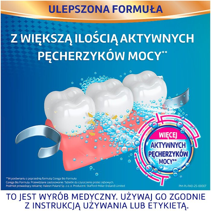 Corega Tabs Bio Formuła Tabletki do czyszczenia protez zębowych, 120 szt.