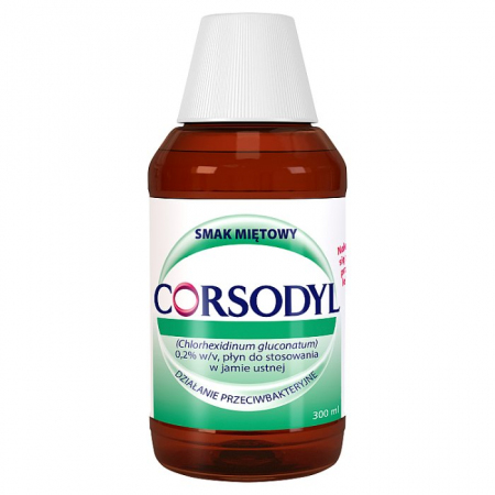 Corsodyl 0,2% (smak miętowy) płyn do płukania jamy ustnej 300 ml