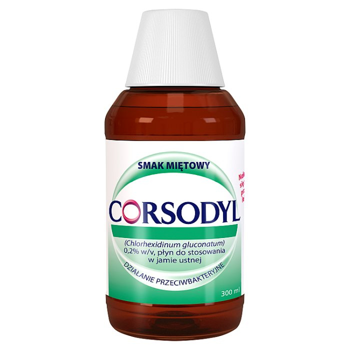 Corsodyl 0,2% (smak miętowy) płyn do płukania jamy ustnej 300 ml