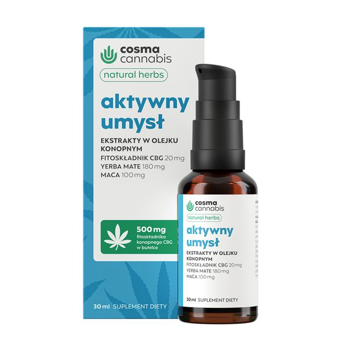 Cosma Cannabis Aktywny Umysł Natural Herbs olejek, 30 ml