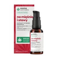 Cosma Cannabis Na mięśnie i stawy Natural Herbs olejek, 30 ml