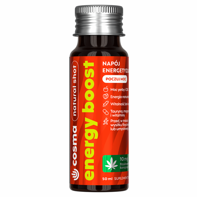 Cosma Cannabis Natural Shot Energy Boost płyn, 50 ml