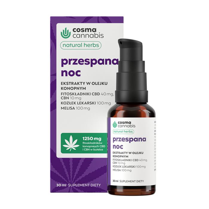 Cosma Cannabis Przespana Noc Natural Herbs olejek, 30 ml