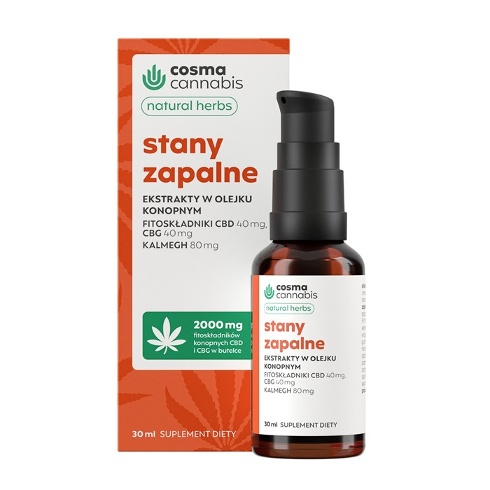 Cosma Cannabis Stany zapalne Natural Herbs olejek, 30 ml