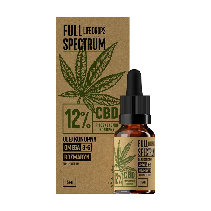 Cosma Full Spectrum Olej konopny 12% CBD, 15 ml