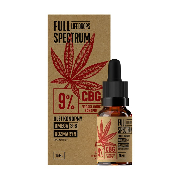 Cosma Full Spectrum Olej konopny 9% CBG, 15 ml