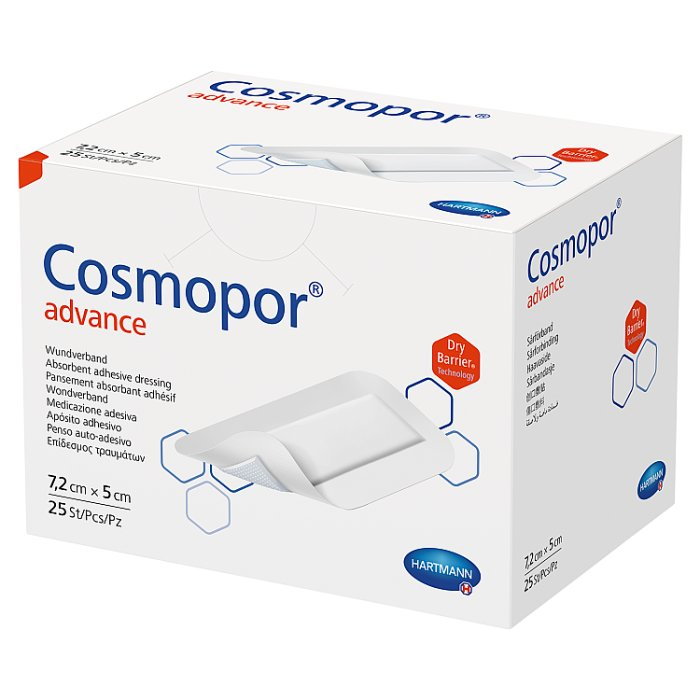 COSMOPOR Advance Opatrunek 7,2cm x 5cm 25 szt.
