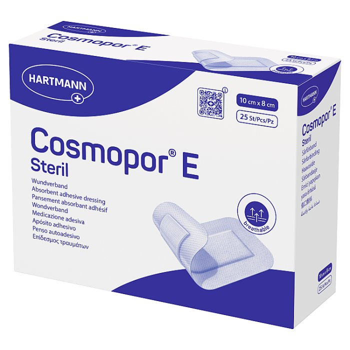 COSMOPOR E Opatrunek jałowy 10cm x 8cm 25 szt.