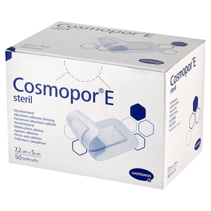 COSMOPOR E Opatrunek jałowy 7,2cm x 5cm 50 szt.