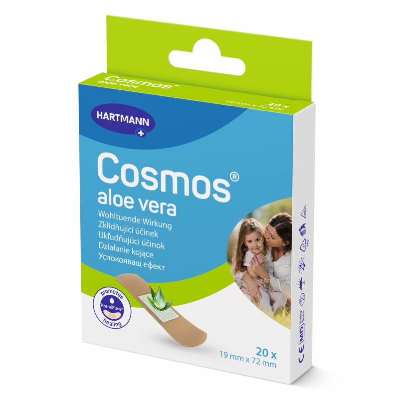 Cosmos Aloe Vera plastry z opatrunkiem 19 x 72 mm, 20 szt.