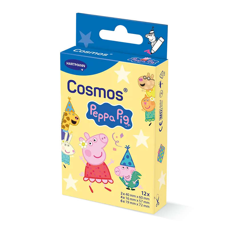 Cosmos Peppa Pig plasterki dla dzieci, 12 szt.