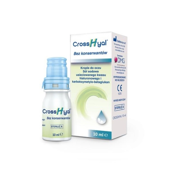 CrossHyal krople do oczu z kwasem hialuronowym, 10 ml