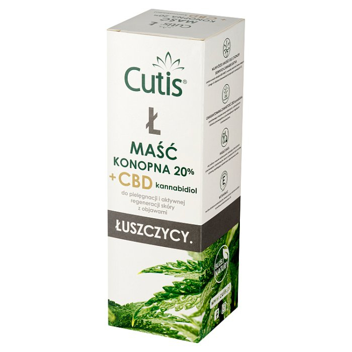 Cutis Ł Maść konopna 20% CBD kannabidiol skóra sucha, 120 ml